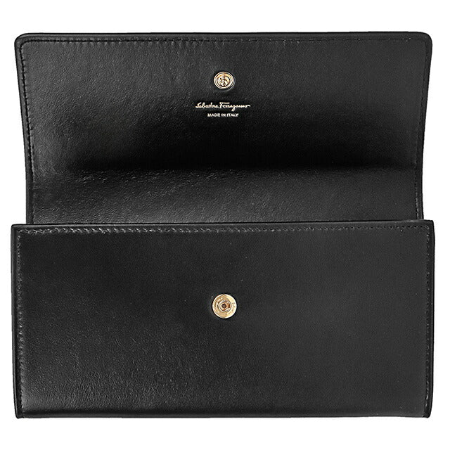 Ferragamo long wallet ladies brand Ferragamo ITALY 22D999 NER black