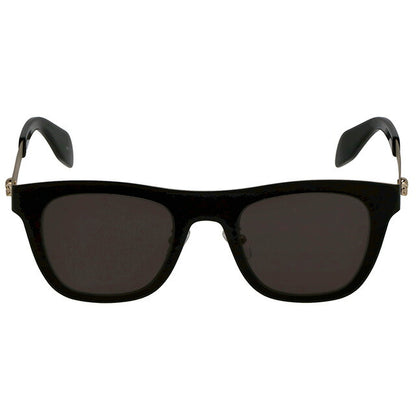 アレキサンダー・マックイーン サングラス メンズ レディース ブランド Alexander McQueen AM0280S ブラック/ゴールド AM0280S-001-SMT-SUN-UNI