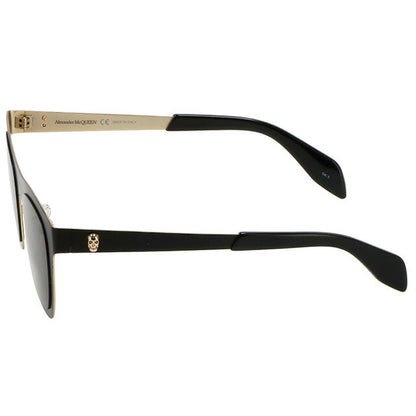 アレキサンダー・マックイーン サングラス メンズ レディース ブランド Alexander McQueen AM0280S ブラック/ゴールド AM0280S-001-SMT-SUN-UNI