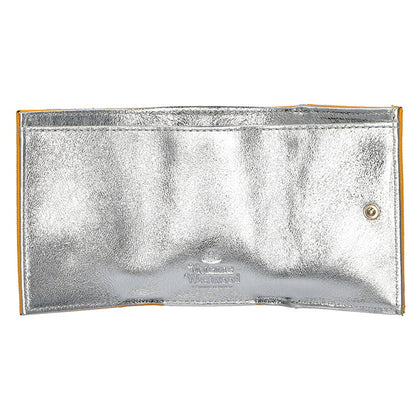 ヴィヴィアン・ウエストウッド 三つ折り財布 レディース ブランド Vivienne Westwood レザー 51150009 イエロー/シルバー 51150009SAFF-YEL-E401
