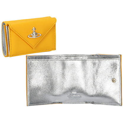 ヴィヴィアン・ウエストウッド 三つ折り財布 レディース ブランド Vivienne Westwood レザー 51150009 イエロー/シルバー 51150009SAFF-YEL-E401