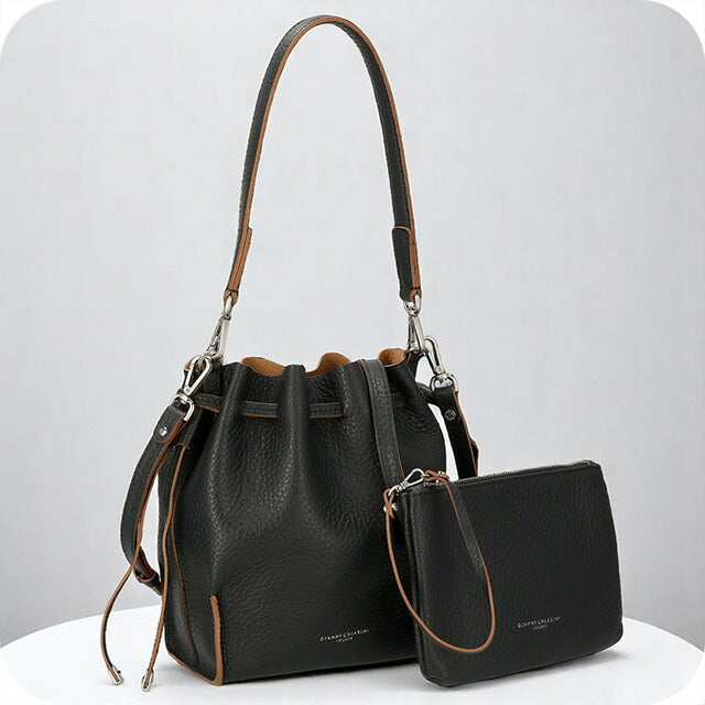 ジャンニ・キアリーニ ショルダーバッグ レディース ブランド GIANNI CHIARINI レザー BS 10134 RNGDBL ブラック BS10134RNGDBL-NE-NA