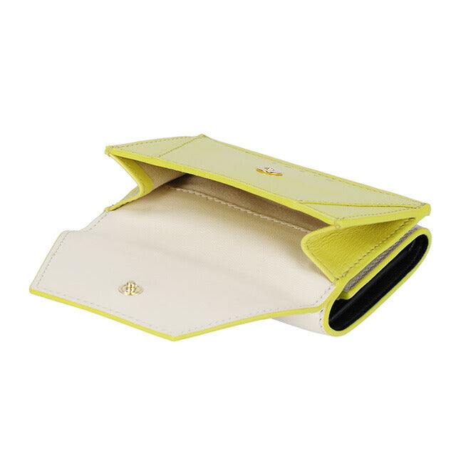 マルニ 三つ折り財布 レディース ブランド MARNI PFMO0056U1-P2644 アイボリー/ライムグリーン PFMO0056U1P2644-Z638V