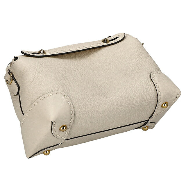 FENDI Handbag Ladies Brand FENDI Leather ITALY 8BL146-0ANT2 F0VWM White Lightweight Small Handbag Luxury Stylish Present Women Practical Cute
