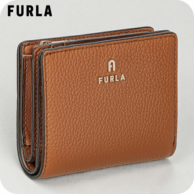 やなはる FURLA 財布　ブラウン　スリム　二つ折り財布 FURLA（フルラ） 特価 財布 レディース 2つ折り 折財布 コンパクト