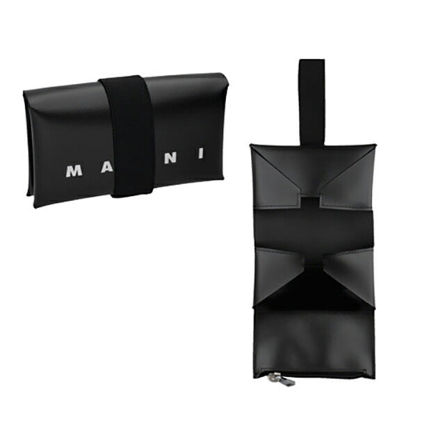マルニ 三つ折り財布 メンズ レディース ブランド MARNI PFMI0007U2-P5769 ブラック PFMI0007U2P5769-01N99