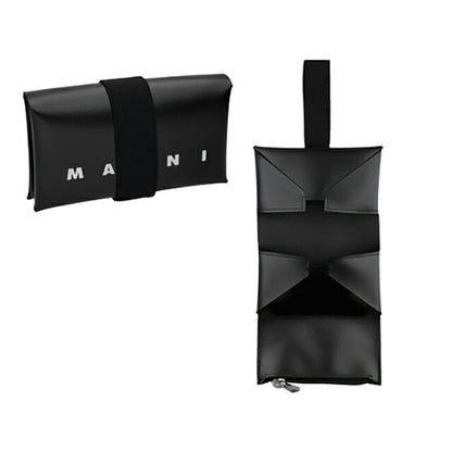 マルニ 三つ折り財布 メンズ レディース ブランド MARNI PFMI0007U2-P5769 ブラック PFMI0007U2P5769-01N99