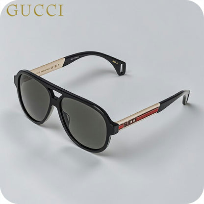 古驰太阳镜男士品牌 GUCCI GG0463S 002 黑色