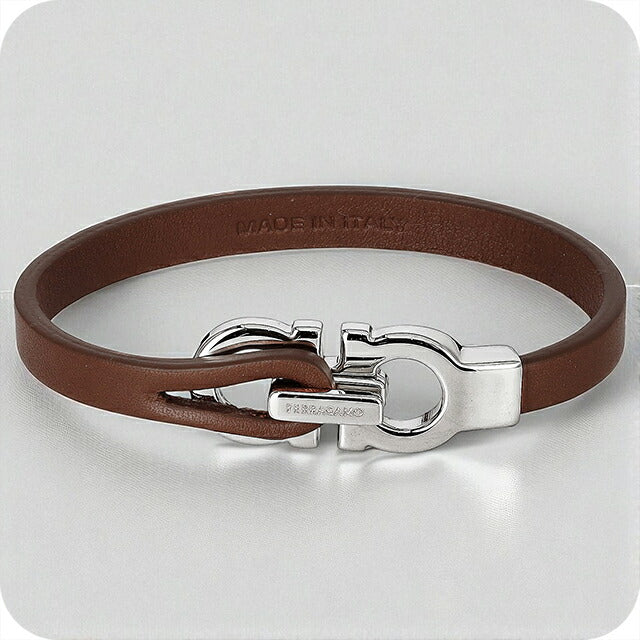 フェラガモ ブレスレット メンズ ブランド Ferragamo レザー 774547 ブラウン 774547-BR-PL-676-064