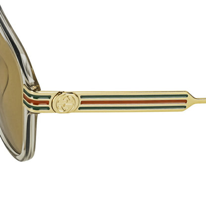 グッチ サングラス メンズ ブランド GUCCI JAPAN GG0587S 003 クリア/ゴールド