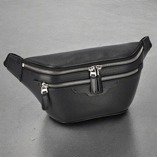 サントーニ ボディバッグ メンズ ブランド Santoni UIBBA2365-ENA2 ブラック UIBBA2365ENA2-IBN01