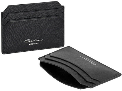 サントーニ カードケース メンズ レディース ブランド Santoni UFPPA2377-FOAN ブラック UFPPA2377FOAN-CFN01