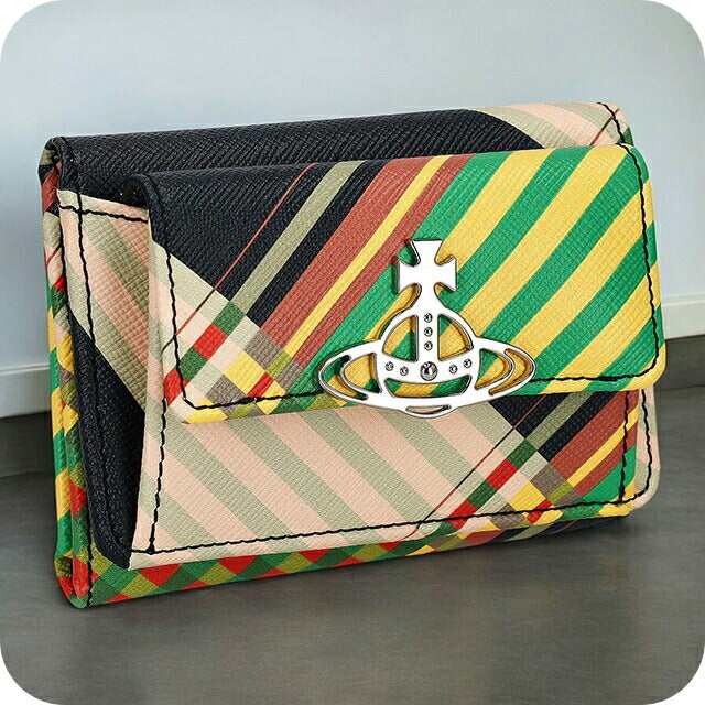 ヴィヴィアン・ウエストウッド 三つ折り財布 レディース ブランド Vivienne Westwood 52010013U COMBAT TARTAN 52010013USAFFTA-COMTA-O102