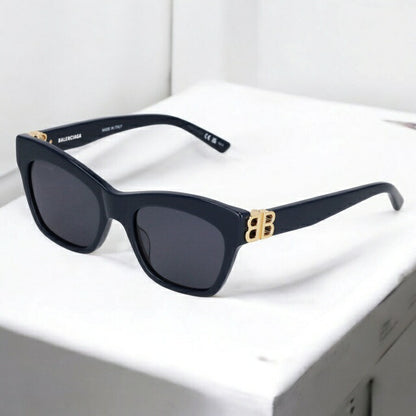 バレンシアガ サングラス レディース ブランド BALENCIAGA BB0132S ネイビー BB0132S-007-INT-SUN-LDY