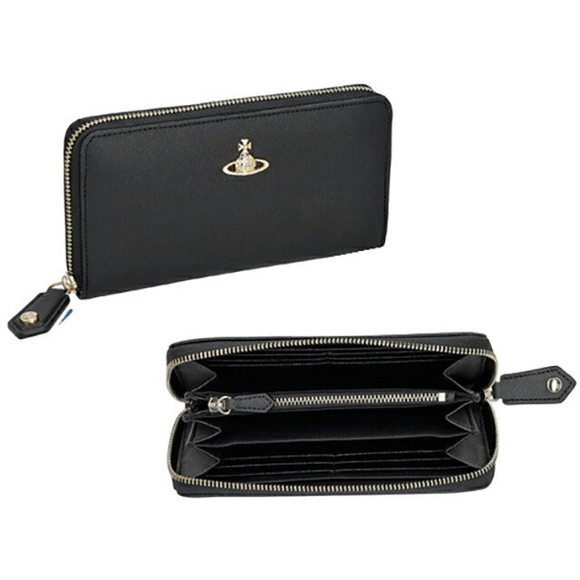 ヴィヴィアン ウエストウッド 長財布 レディース ブランド Vivienne Westwood サフィアーノプレーン ロゴ 5106005BW S0021 N402 5106005BW-S0021-N402