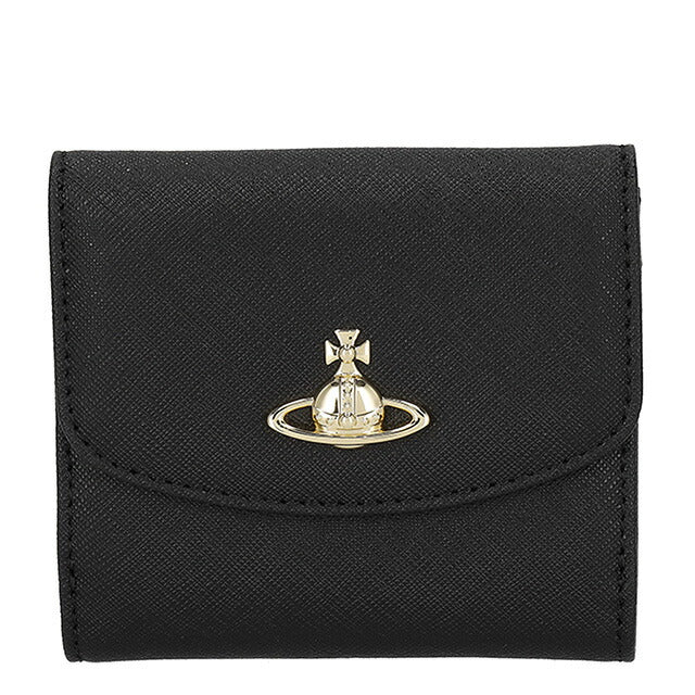 ヴィヴィアン・ウエストウッド 二つ折り財布 レディース ブランド Vivienne Westwood レザー 51150032W-L001N ブラック 51150032W-L001N-N402