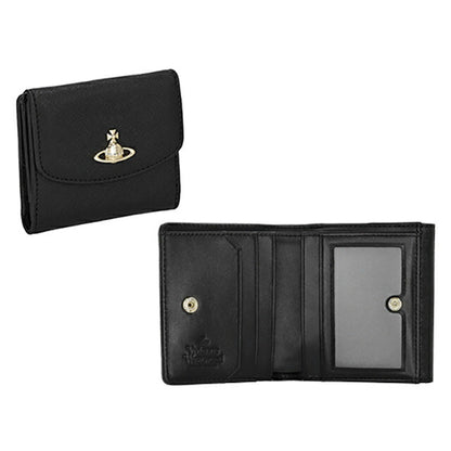 ヴィヴィアン・ウエストウッド 二つ折り財布 レディース ブランド Vivienne Westwood レザー 51150032W-L001N ブラック 51150032W-L001N-N402