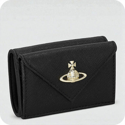 ヴィヴィアン・ウエストウッド 三つ折り財布 レディース ブランド Vivienne Westwood レザー 5115002EW-L001N ブラック 5115002EW-L001N-N402