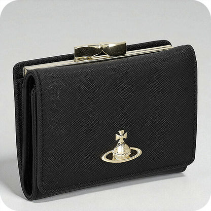 ヴィヴィアン・ウエストウッド 三つ折り財布 レディース ブランド Vivienne Westwood レザー 5115002MW-L001N ブラック 5115002MW-L001N-N402