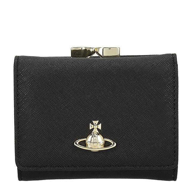 ヴィヴィアン・ウエストウッド 三つ折り財布 レディース ブランド Vivienne Westwood レザー 5115002MW-L001N ブラック 5115002MW-L001N-N402