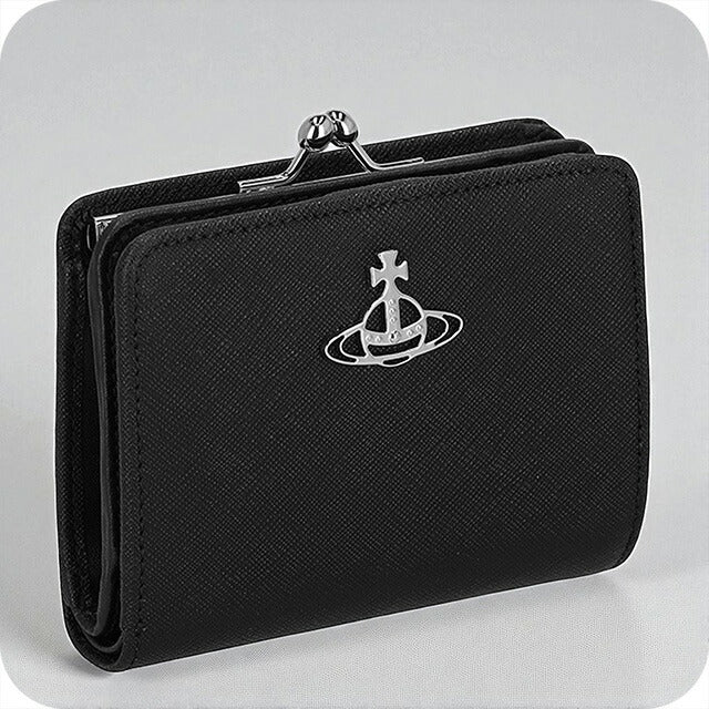 ヴィヴィアン・ウエストウッド 二つ折り財布 レディース ブランド Vivienne Westwood レザー 5115002YW-L001N ブラック 5115002YW-L001N-N401