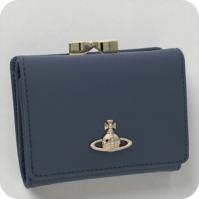 ヴィヴィアン・ウエストウッド 三つ折り財布 レディース ブランド Vivienne Westwood 5115002MW-S0021 DENIM BLUE ブルー ウォレット 高級 おしゃれ プレゼント 実用的