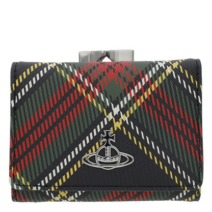 ヴィヴィアン・ウエストウッド 三つ折り財布 レディース ブランド Vivienne Westwood 5115002NW-S0022 CHELSEA TARTAN ブラック ウォレット 高級 おしゃれ プレゼント 実用的