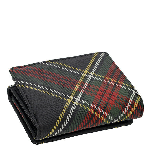 ヴィヴィアン・ウエストウッド 三つ折り財布 レディース ブランド Vivienne Westwood 5115002NW-S0022 CHELSEA TARTAN ブラック ウォレット 高級 おしゃれ プレゼント 実用的