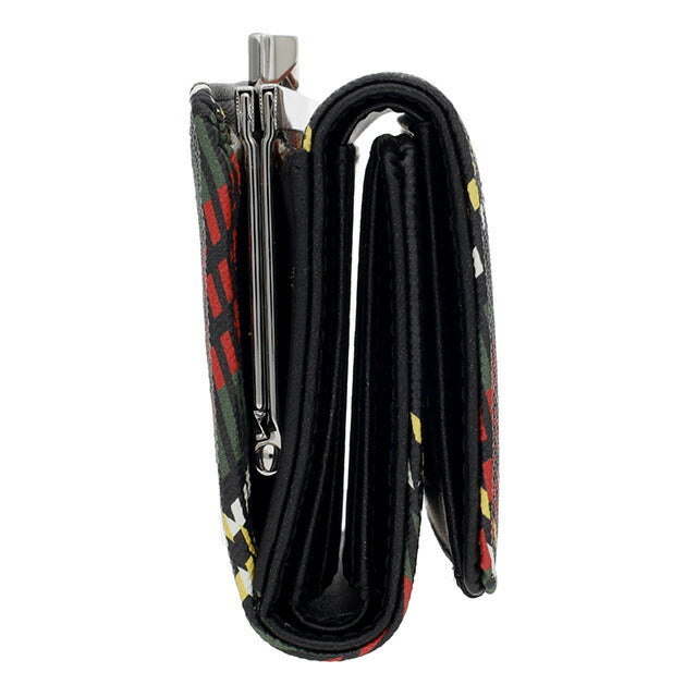 ヴィヴィアン・ウエストウッド 三つ折り財布 レディース ブランド Vivienne Westwood 5115002NW-S0022 CHELSEA TARTAN ブラック ウォレット 高級 おしゃれ プレゼント 実用的