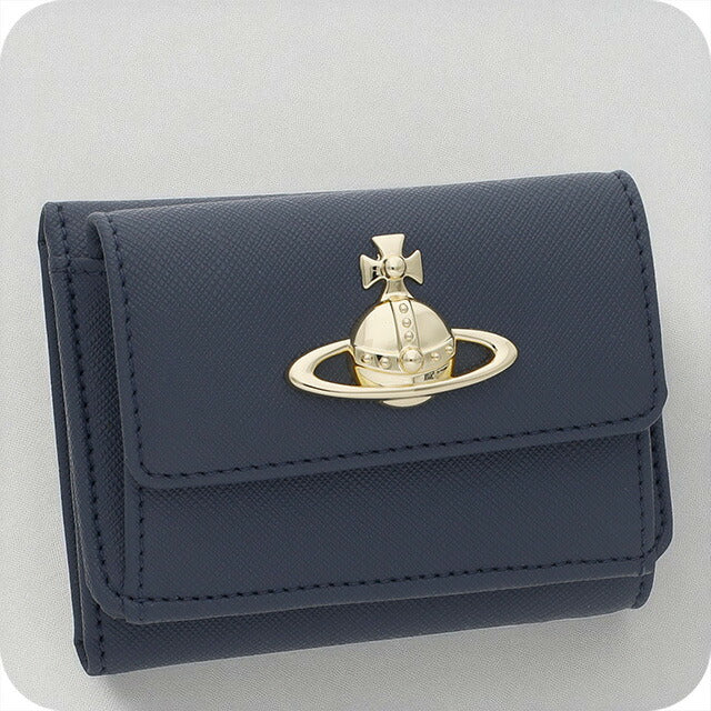 ヴィヴィアン・ウエストウッド 三つ折り財布 レディース ブランド Vivienne Westwood 5115002TW-S0021 DENIM BLUE ブルー ウォレット 高級 おしゃれ プレゼント 実用的