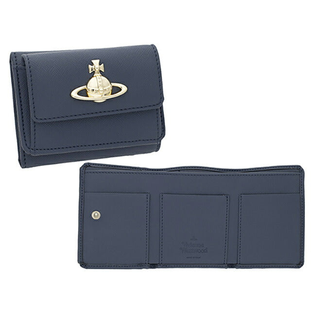 ヴィヴィアン・ウエストウッド 三つ折り財布 レディース ブランド Vivienne Westwood 5115002TW-S0021 DENIM BLUE ブルー ウォレット 高級 おしゃれ プレゼント 実用的