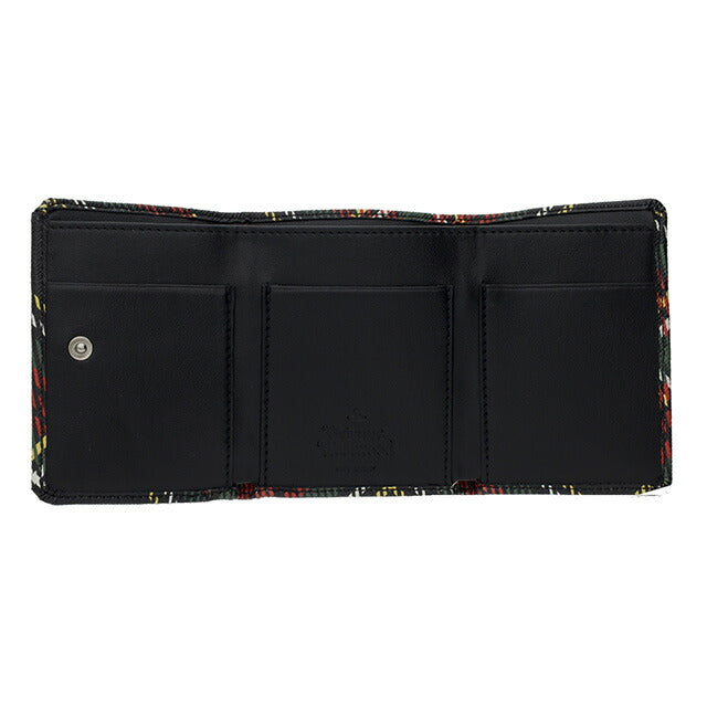 ヴィヴィアン・ウエストウッド 三つ折り財布 レディース ブランド Vivienne Westwood 5115002UW-S0022 CHELSEA TARTAN ブラック ウォレット 高級 おしゃれ プレゼント 実用的