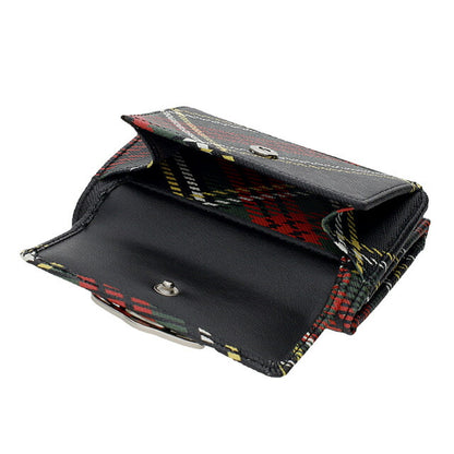 ヴィヴィアン・ウエストウッド 三つ折り財布 レディース ブランド Vivienne Westwood 5115002UW-S0022 CHELSEA TARTAN ブラック ウォレット 高級 おしゃれ プレゼント 実用的