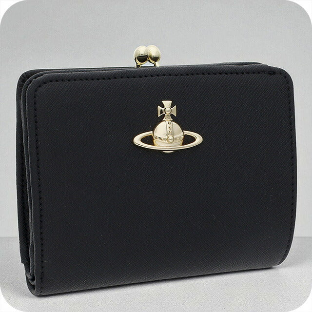 ヴィヴィアン・ウエストウッド 二つ折り財布 レディース ブランド Vivienne Westwood 5115002XW-S0021 BLACK ブラック ウォレット 高級 おしゃれ プレゼント 実用的