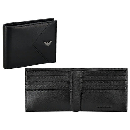 エンポリオ・アルマーニ 二つ折り財布 メンズ ブランド EMPORIO ARMANI EM003600-AF19365 UC001 ブラック ウォレット 高級 おしゃれ プレゼント 実用的