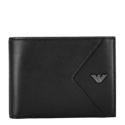 エンポリオ・アルマーニ 二つ折り財布 メンズ ブランド EMPORIO ARMANI EM003601-AF19365 UC001 ブラック ウォレット 高級 おしゃれ プレゼント 実用的