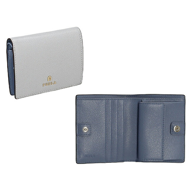 フルラ 二つ折り財布 レディース ブランド FURLA レザー WP00304-ARE000 4351S グレー/ブルー ウォレット 高級 おしゃれ プレゼント 実用的