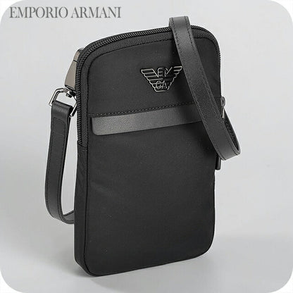 Emporio Armani 单肩包男士品牌 EMPORIO ARMANI 中国 EM001809-AF13454 UC001 黑色斜挎包品牌奢华时尚礼物男士实用酷炫