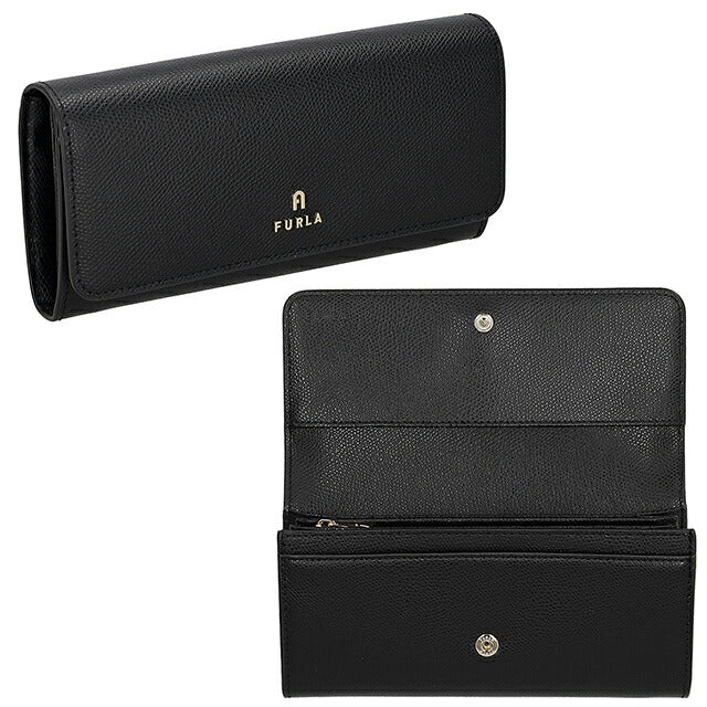 未使用 FURLA フルラ 長財布 スナップボタン ブラック レザー レディース フルラ 長財布 レディース ブランド FURLA China WP00317-ARE000 O6000