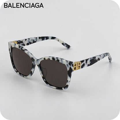 バレンシアガ サングラス レディース ブランド BALENCIAGA Italy BB0102SA 007 ブラック/ホワイト