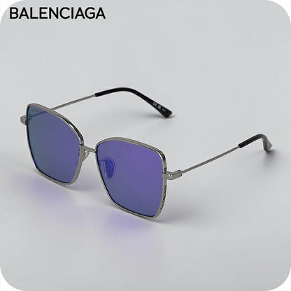 バレンシアガ サングラス レディース ブランド BALENCIAGA Italy BB0196SA 003 シルバー