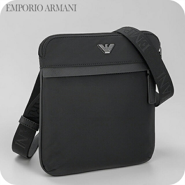 エンポリオ・アルマーニ ショルダーバッグ メンズ ブランド EMPORIO ARMANI China EM001807-AF28784 UC001 ブラック 斜めがけ ブランド 高級 おしゃれ プレゼント 男性 実用的 かっこいい