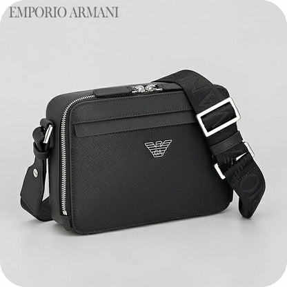 エンポリオ・アルマーニ ショルダーバッグ メンズ ブランド EMPORIO ARMANI China EM001186-AF13805 UC001 ブラック 斜めがけ ブランド 高級 おしゃれ プレゼント 男性 実用的 かっこいい