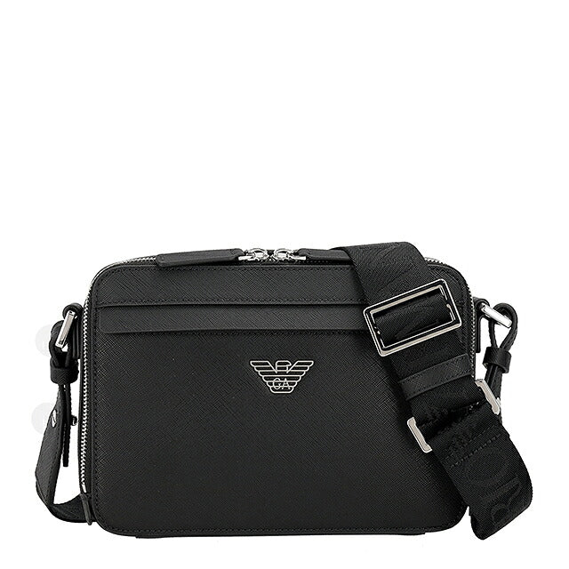 エンポリオ・アルマーニ ショルダーバッグ メンズ ブランド EMPORIO ARMANI China EM001186-AF13805 UC001 ブラック 斜めがけ ブランド 高級 おしゃれ プレゼント 男性 実用的 かっこいい
