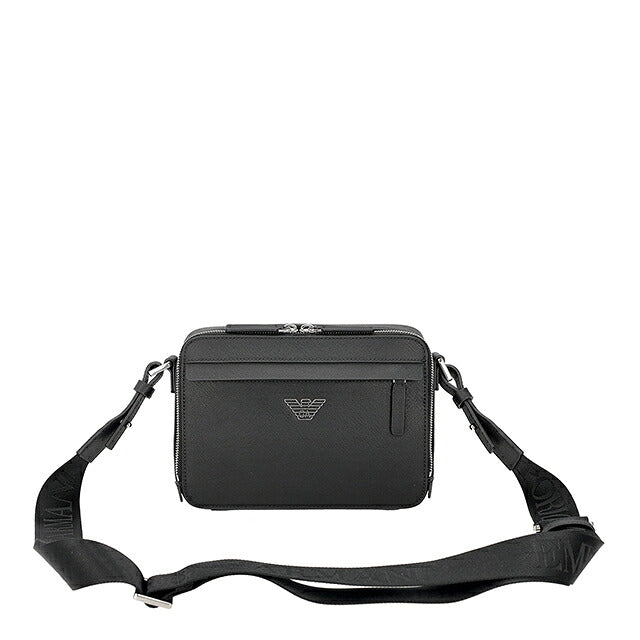 エンポリオ・アルマーニ ショルダーバッグ メンズ ブランド EMPORIO ARMANI China EM001186-AF13805 UC001 ブラック 斜めがけ ブランド 高級 おしゃれ プレゼント 男性 実用的 かっこいい