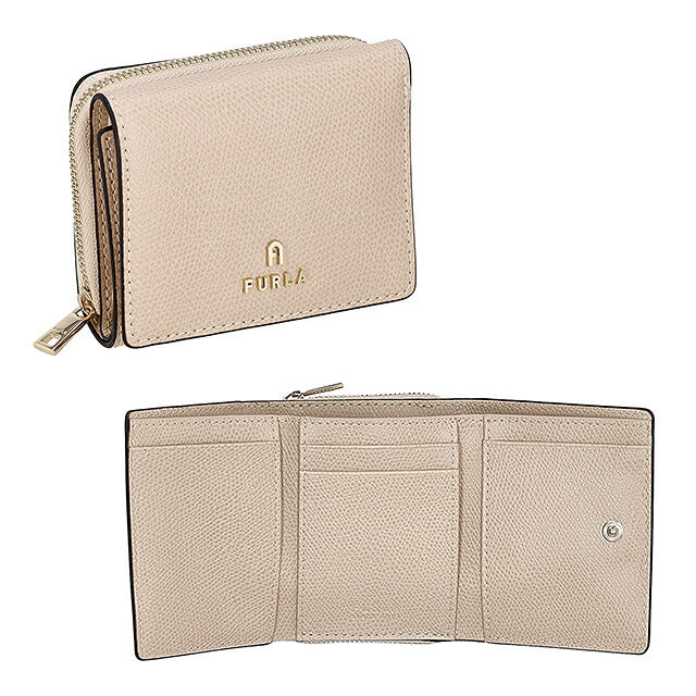 フルラ 三つ折り財布 三折財布 コンパクト レディース ブランド FURLA China WP00593-ARE000 B4L00 ライトベージュ/クリーム ウォレット 高級 おしゃれ プレゼント 実用的