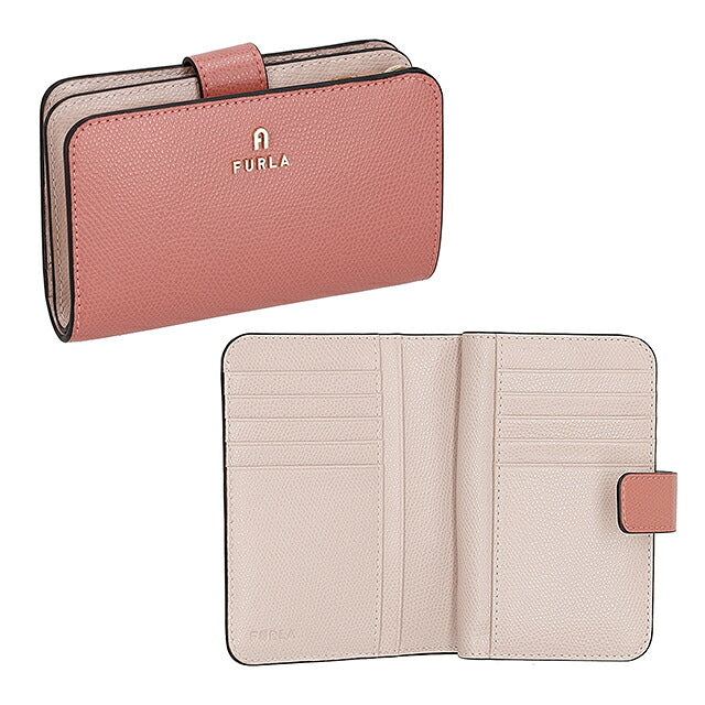 フルラ 二つ折り財布 二折財布 コンパクト レディース ブランド FURLA China WP00314-ARE000 4950S コーラルピンク ウォレット 高級 おしゃれ プレゼント 実用的