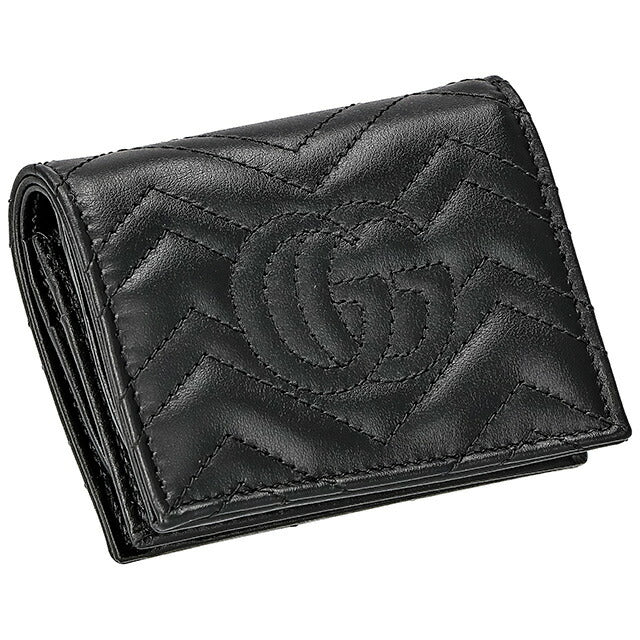 グッチ 二つ折り財布 メンズ ブランド GUCCI レザー 473922-CWC1N 1000 ブラック ウォレット 高級 おしゃれ プレゼント 実用的