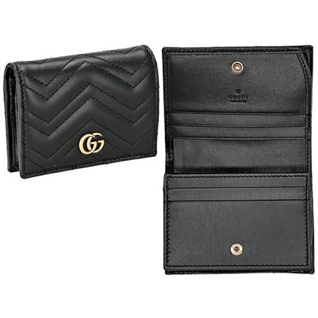 グッチ 二つ折り財布 メンズ ブランド GUCCI レザー 473922-CWC1N 1000 ブラック ウォレット 高級 おしゃれ プレゼント 実用的