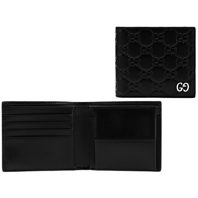 グッチ 二つ折り財布 メンズ ブランド GUCCI レザー 473922-CWC1N 1000